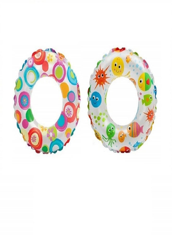 NELSTRAB:- Pool Party Swimming Ring for Kids Girls and Boys Swimming Ring Swim Tube(6-10 Year)(Size -24''inch)(Combo) - Image 1